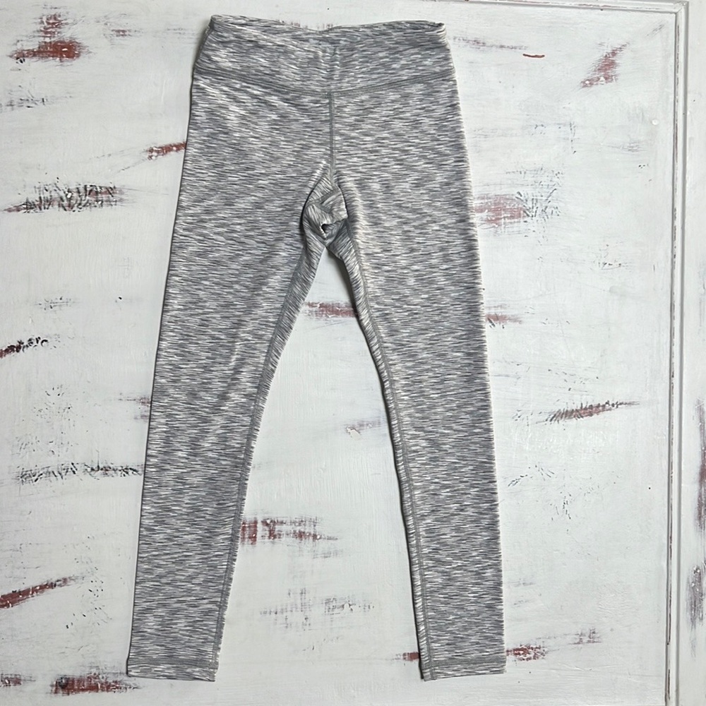 Girls 90 Degrees by Reflex Small grey speckled athletic leggings